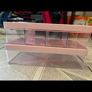 Two piece stackable storage